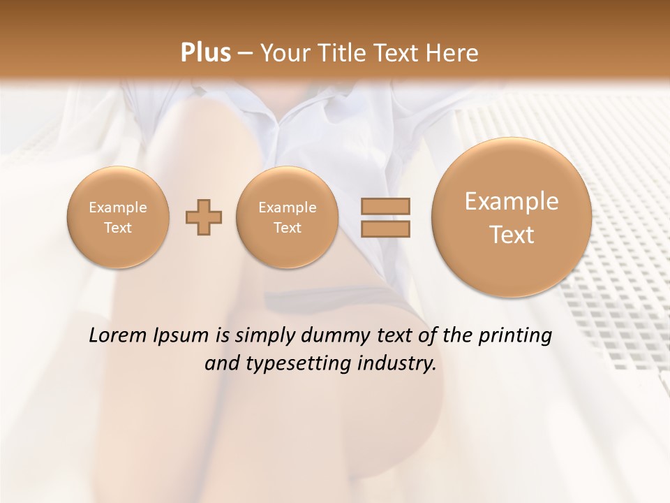 Girl Brunette Sensuality PowerPoint Template