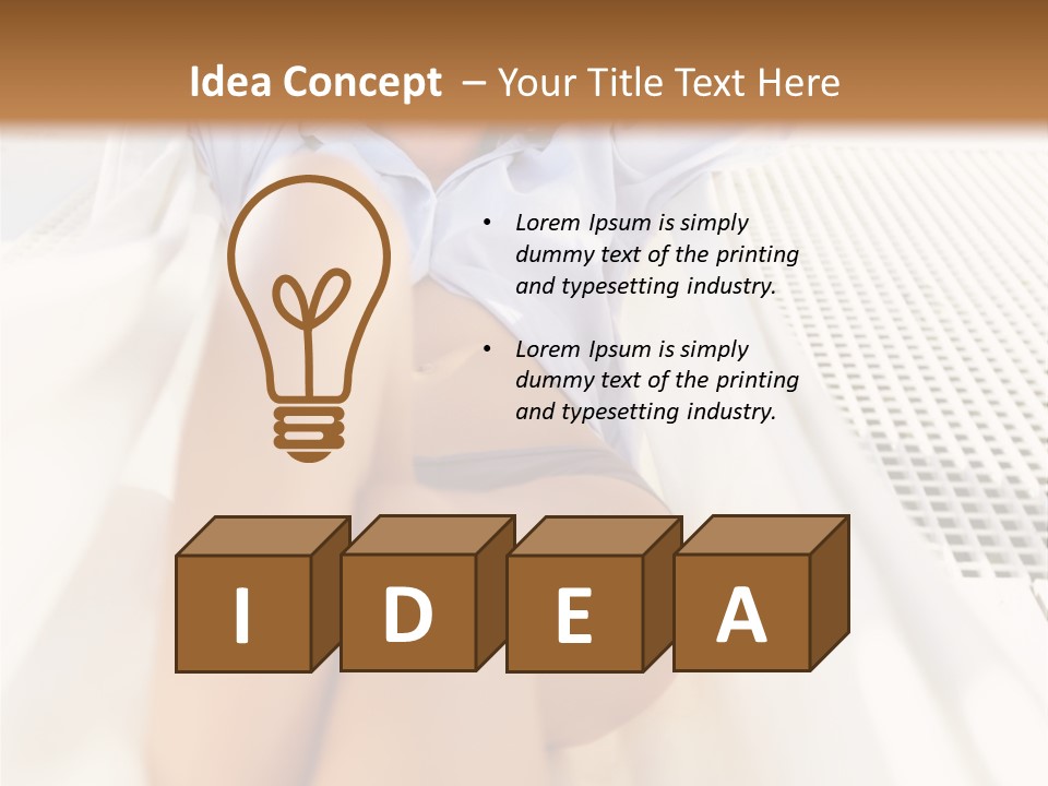 Girl Brunette Sensuality PowerPoint Template