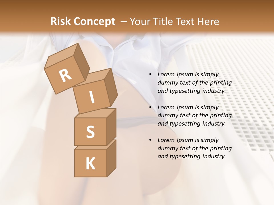 Girl Brunette Sensuality PowerPoint Template