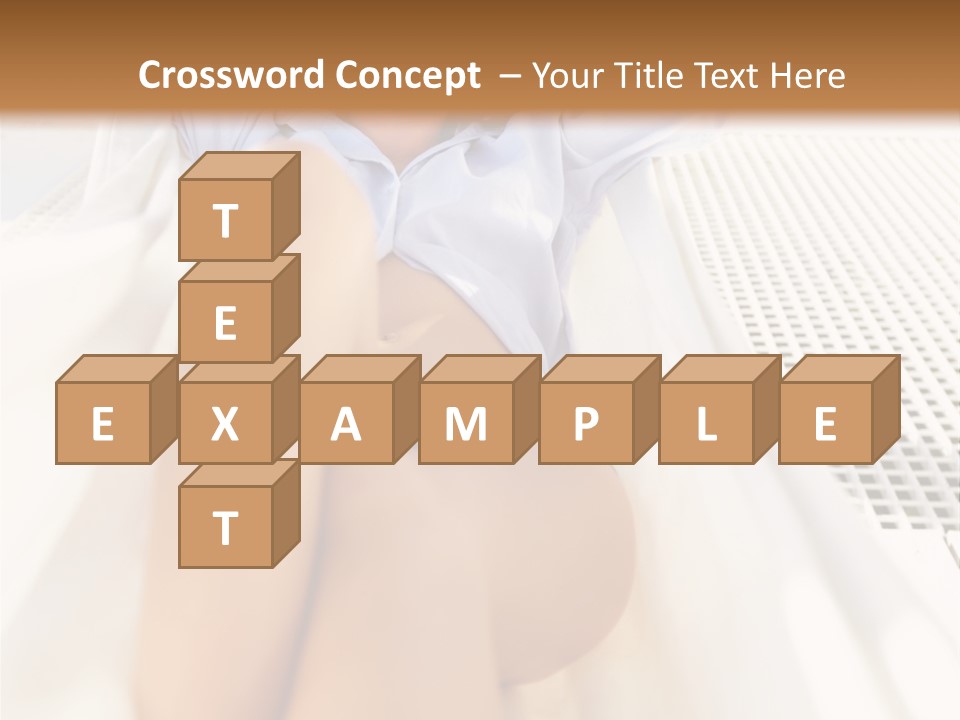 Girl Brunette Sensuality PowerPoint Template