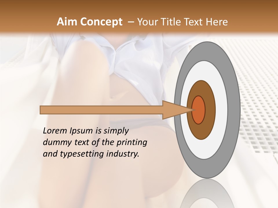 Girl Brunette Sensuality PowerPoint Template