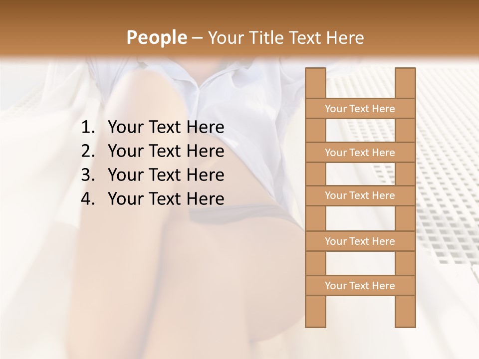 Girl Brunette Sensuality PowerPoint Template