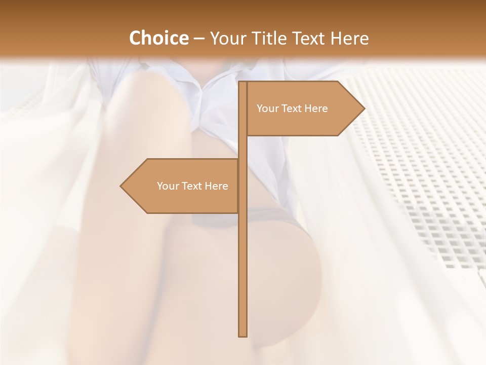 Girl Brunette Sensuality PowerPoint Template