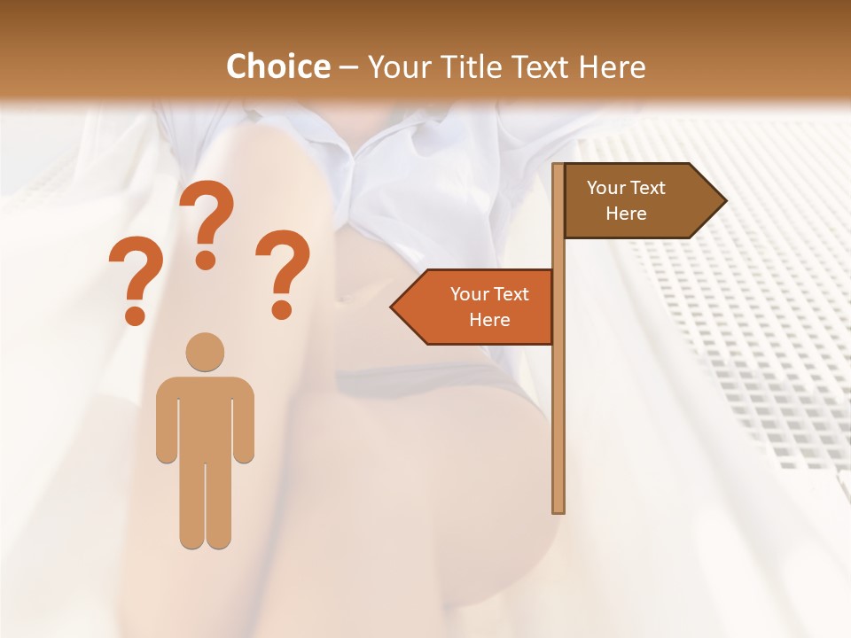 Girl Brunette Sensuality PowerPoint Template