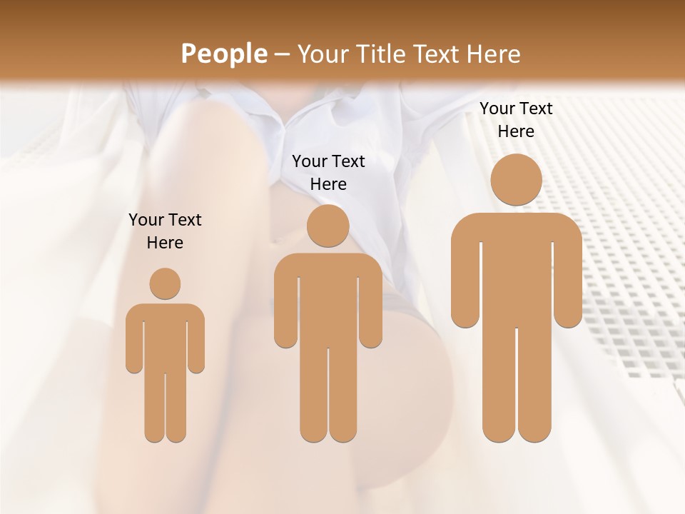 Girl Brunette Sensuality PowerPoint Template