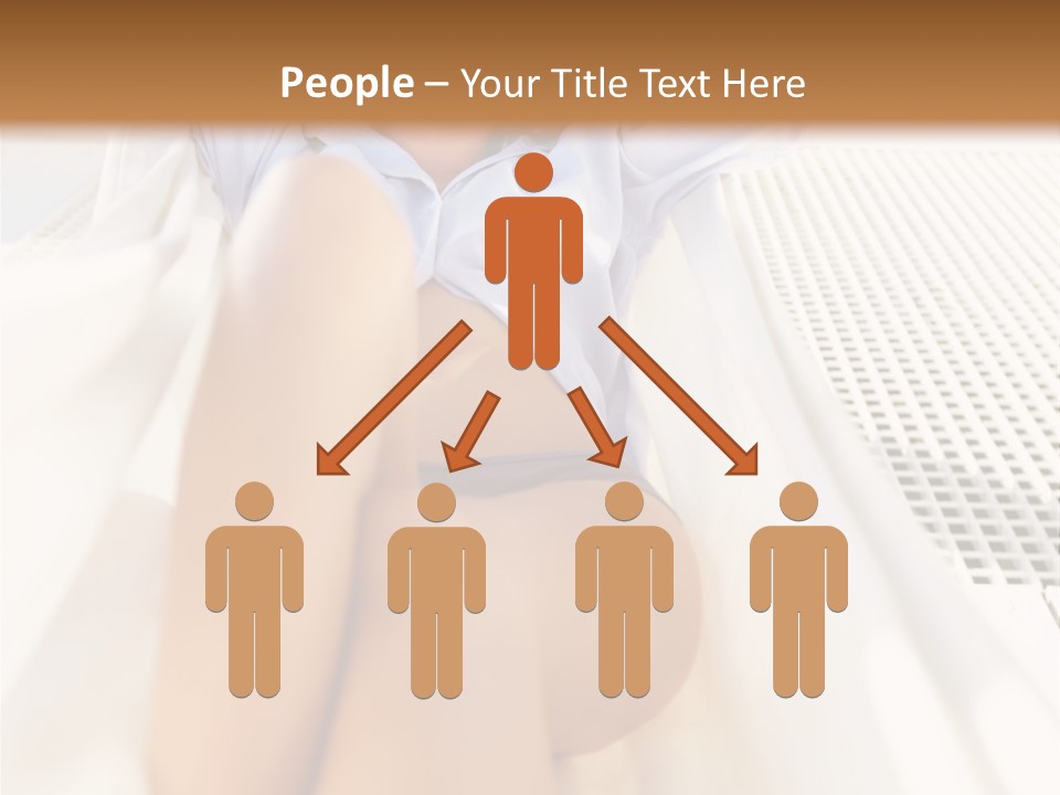 Girl Brunette Sensuality PowerPoint Template