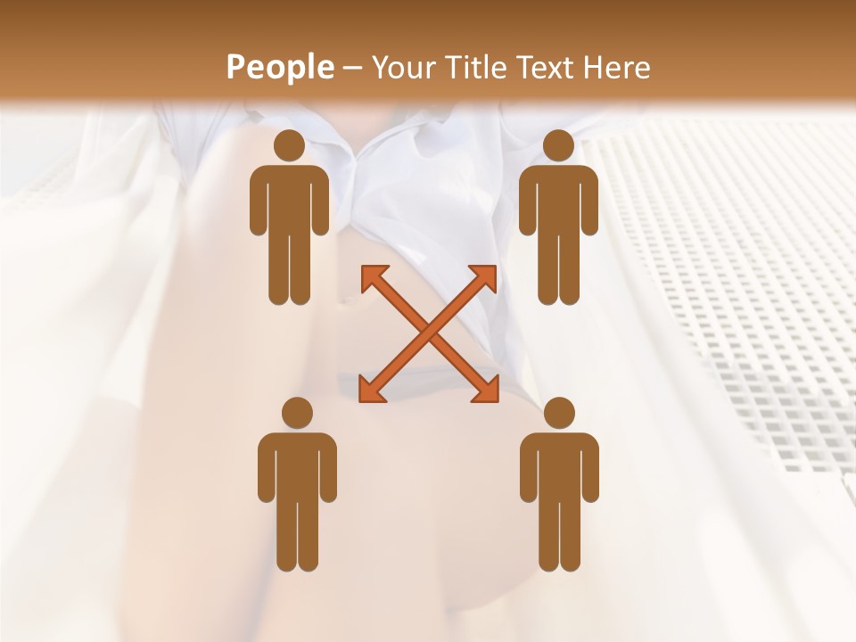 Girl Brunette Sensuality PowerPoint Template