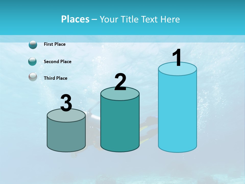 Tropical Man Diving PowerPoint Template