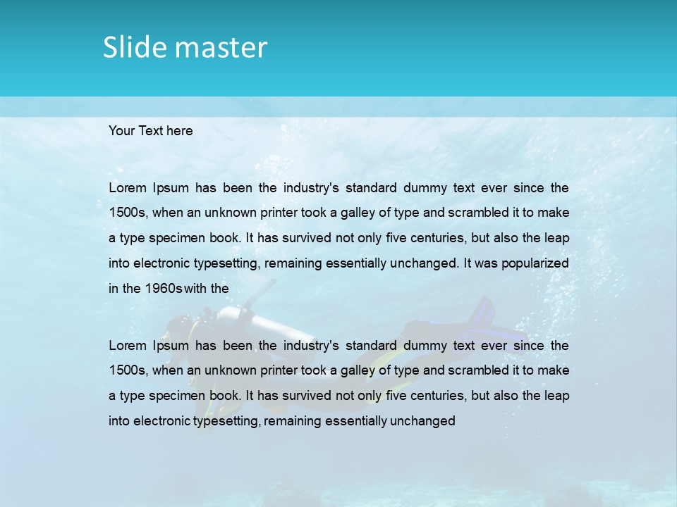 Tropical Man Diving PowerPoint Template