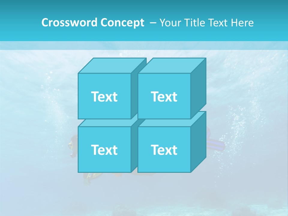 Tropical Man Diving PowerPoint Template