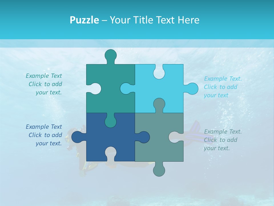 Tropical Man Diving PowerPoint Template