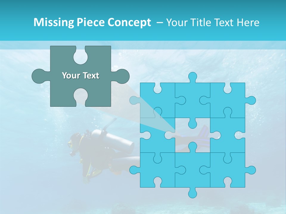 Tropical Man Diving PowerPoint Template