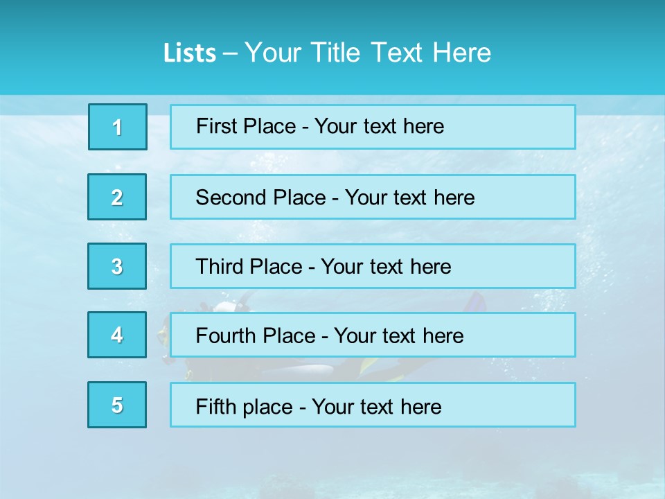 Tropical Man Diving PowerPoint Template