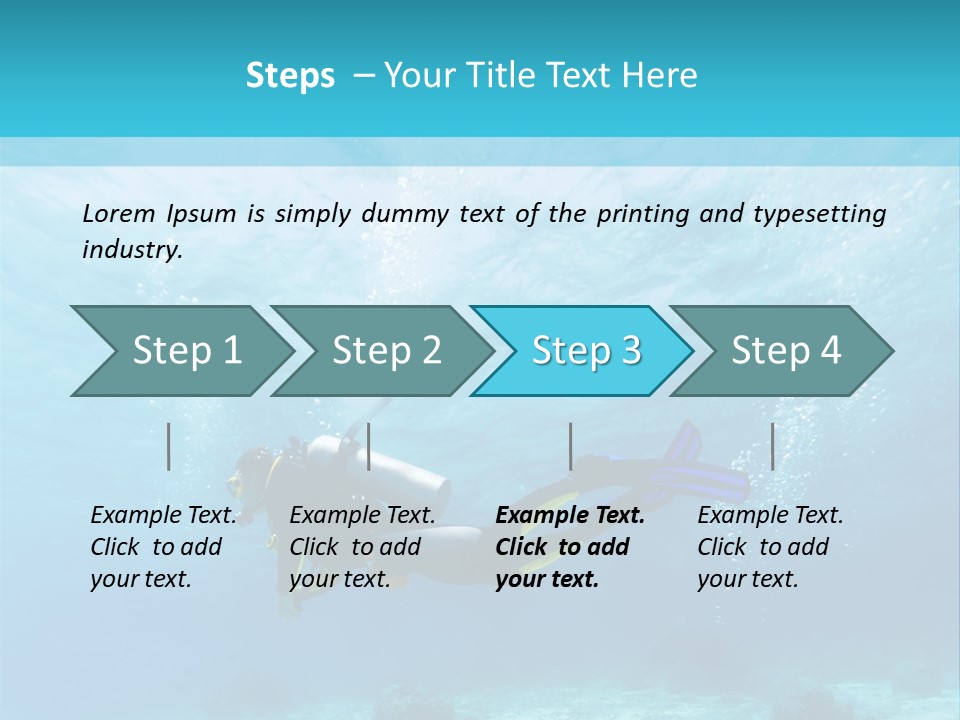Tropical Man Diving PowerPoint Template