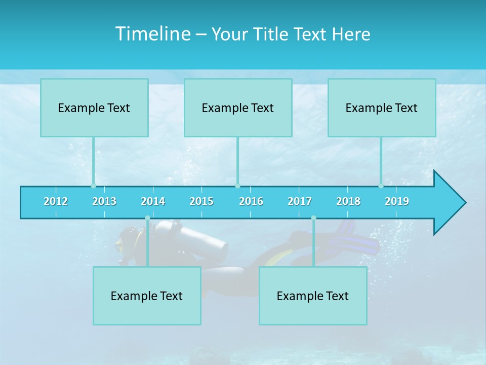 Tropical Man Diving PowerPoint Template