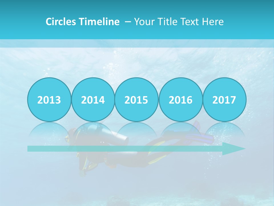 Tropical Man Diving PowerPoint Template