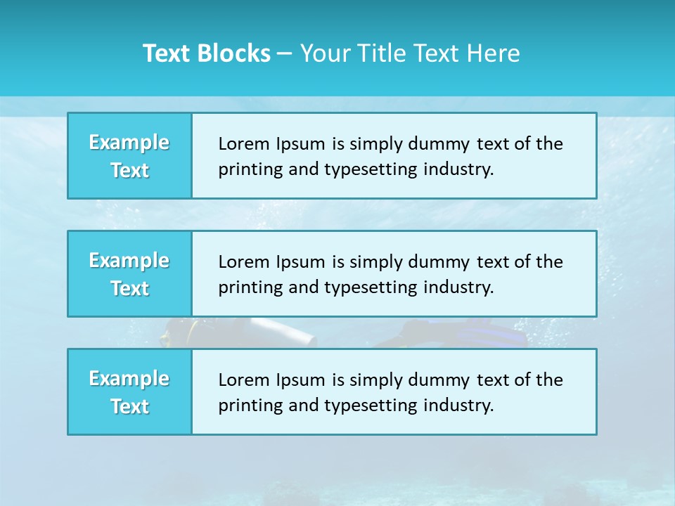 Tropical Man Diving PowerPoint Template