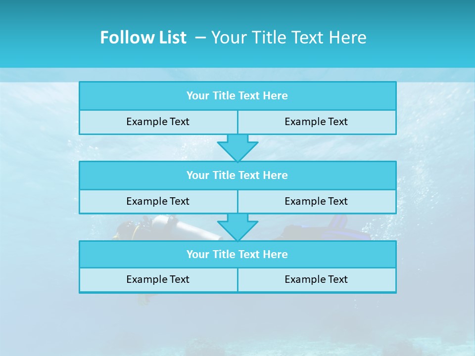 Tropical Man Diving PowerPoint Template