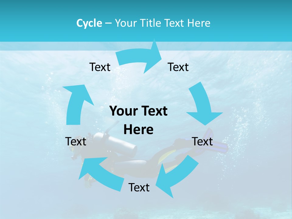 Tropical Man Diving PowerPoint Template