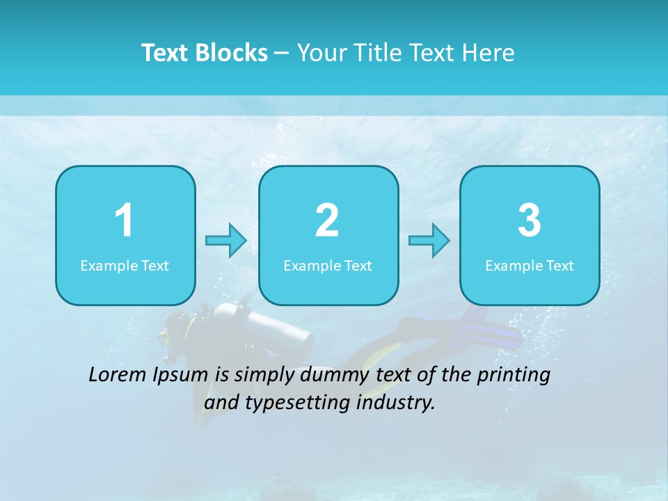 Tropical Man Diving PowerPoint Template