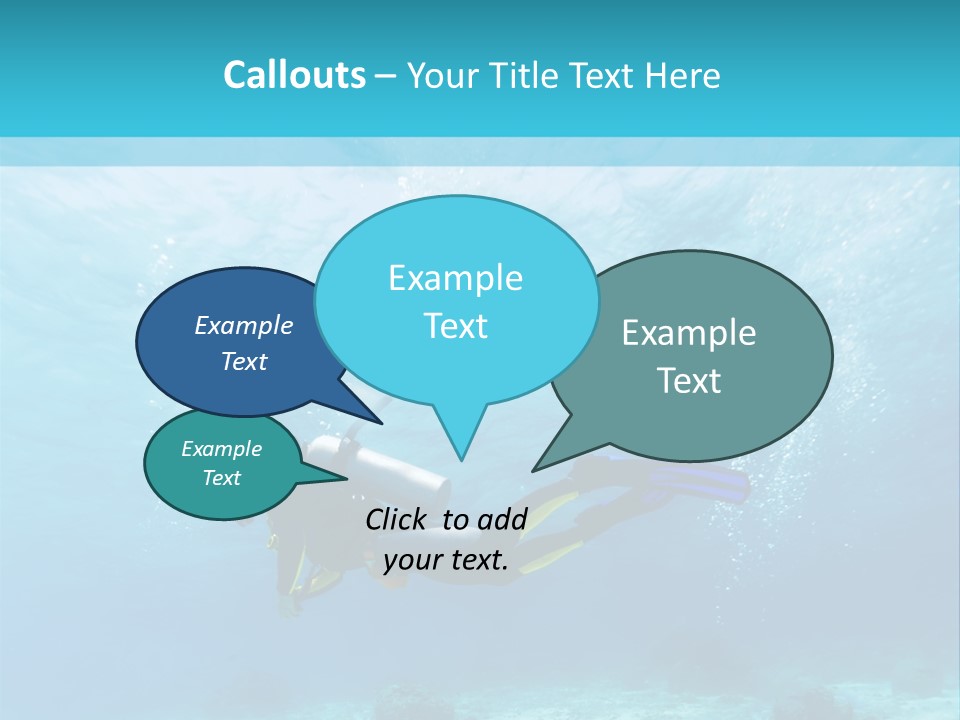 Tropical Man Diving PowerPoint Template