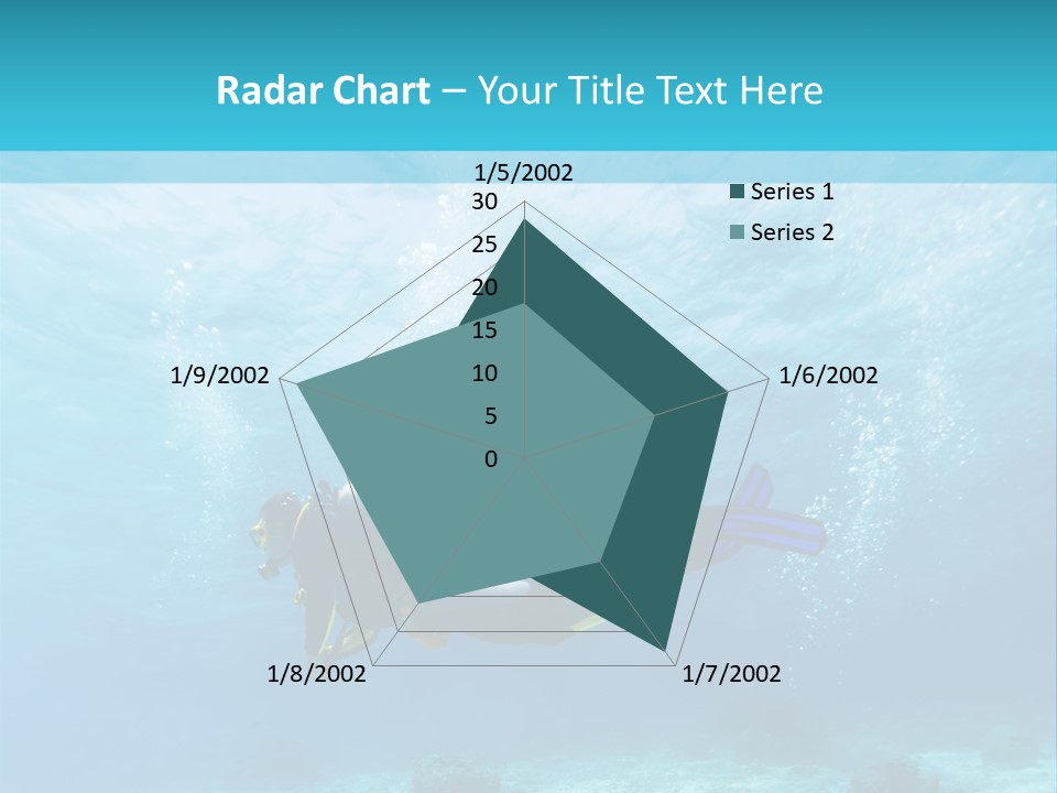 Tropical Man Diving PowerPoint Template