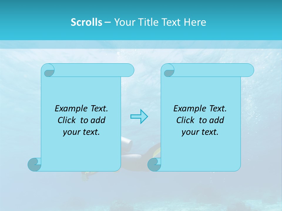 Tropical Man Diving PowerPoint Template