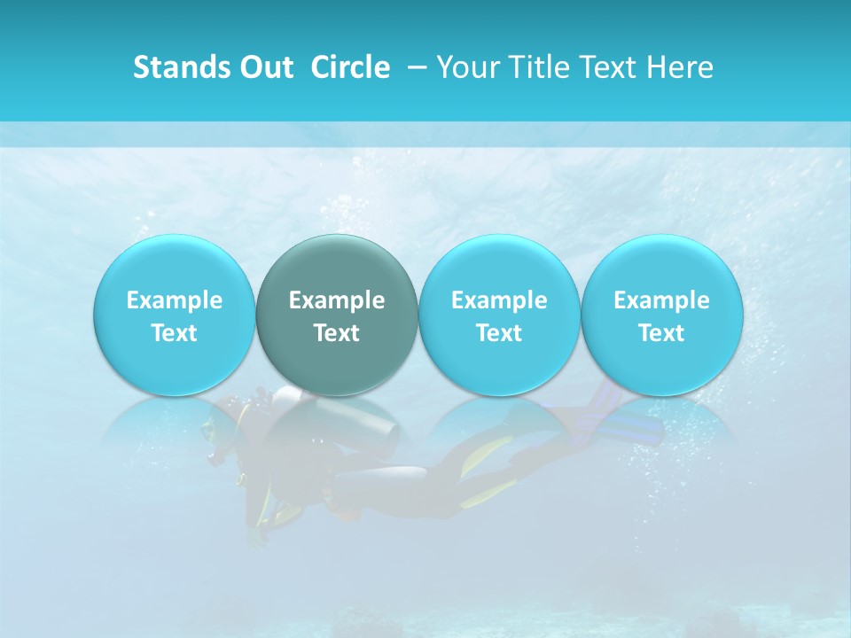 Tropical Man Diving PowerPoint Template