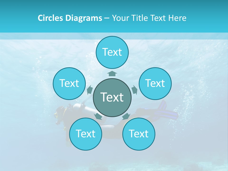 Tropical Man Diving PowerPoint Template