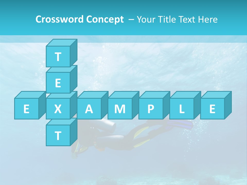 Tropical Man Diving PowerPoint Template