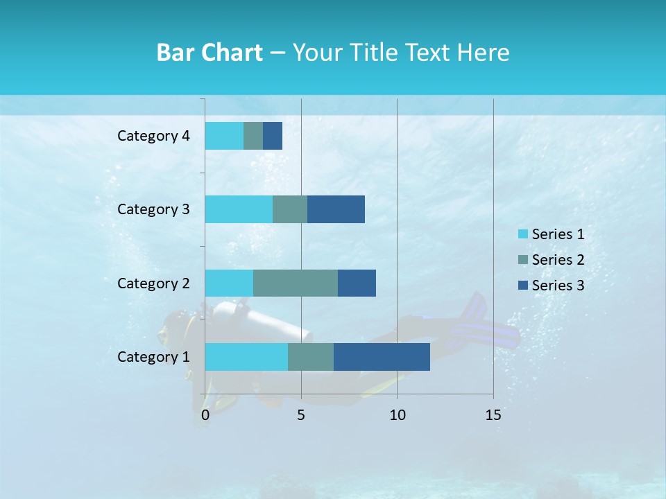 Tropical Man Diving PowerPoint Template