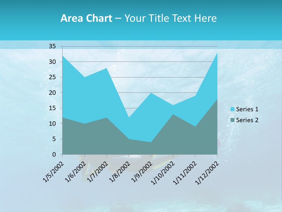 Tropical Man Diving PowerPoint Template