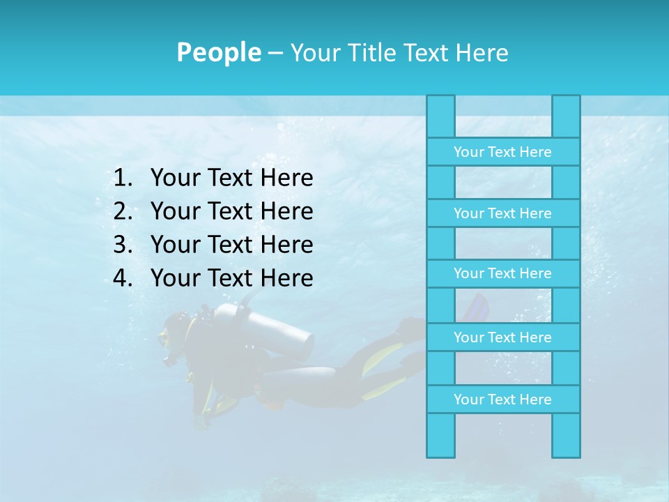 Tropical Man Diving PowerPoint Template