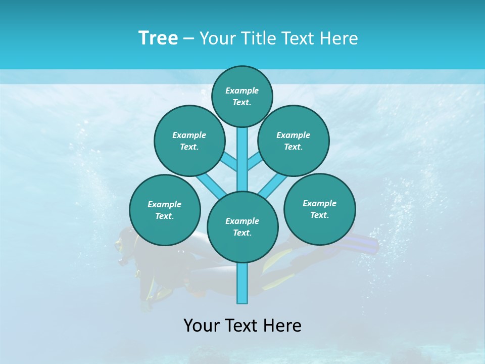 Tropical Man Diving PowerPoint Template