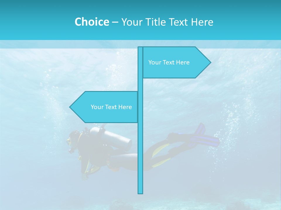 Tropical Man Diving PowerPoint Template