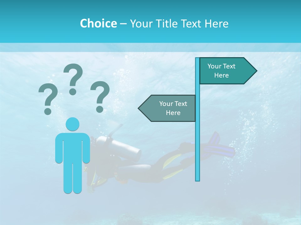 Tropical Man Diving PowerPoint Template