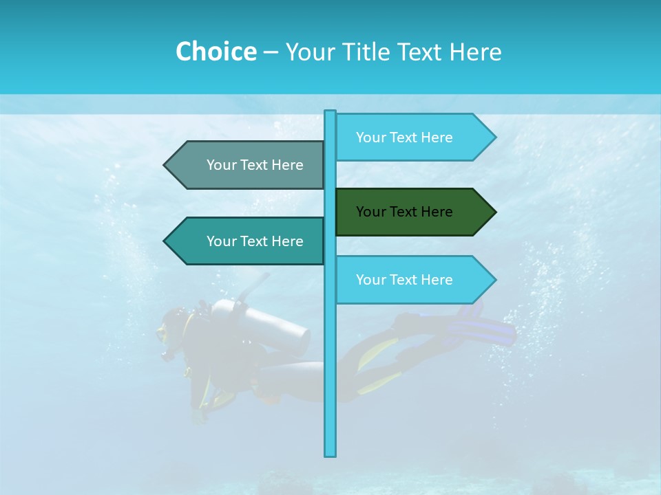 Tropical Man Diving PowerPoint Template