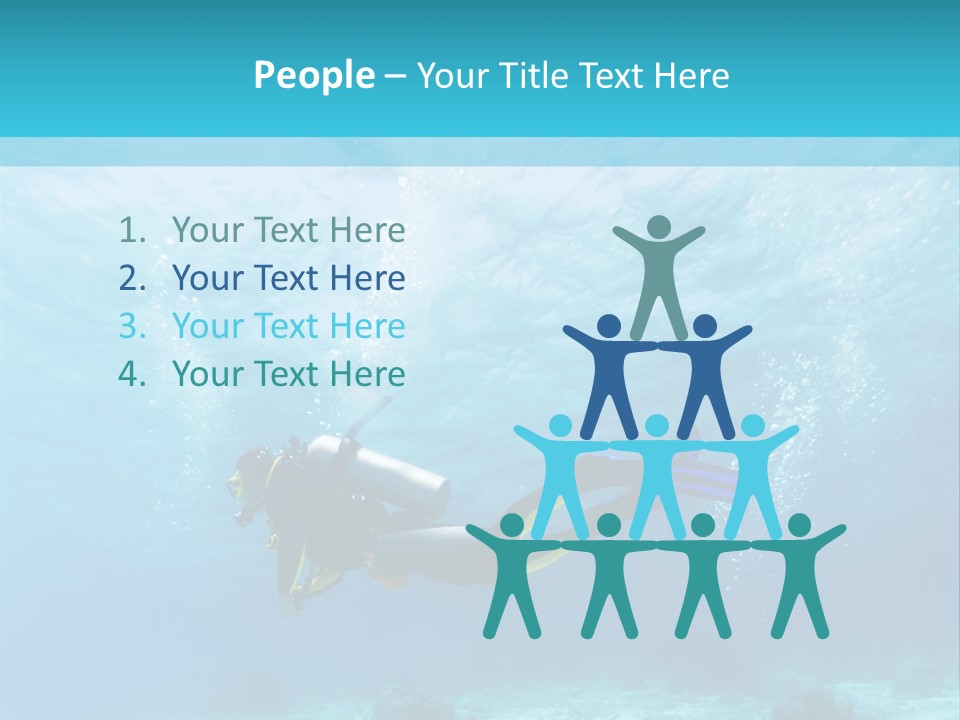 Tropical Man Diving PowerPoint Template