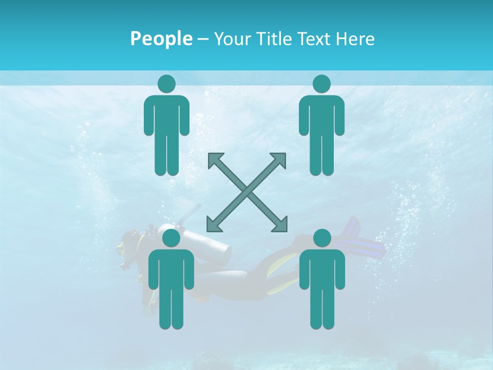 Tropical Man Diving PowerPoint Template