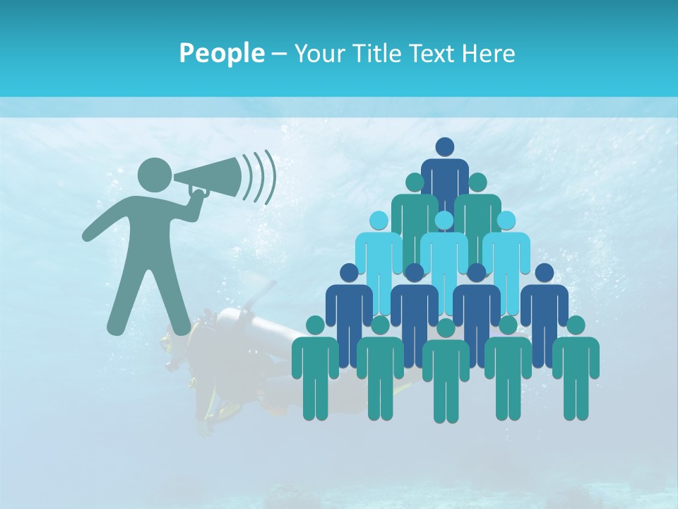 Tropical Man Diving PowerPoint Template