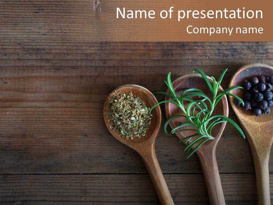 Antique Juniper Cuisine PowerPoint Template