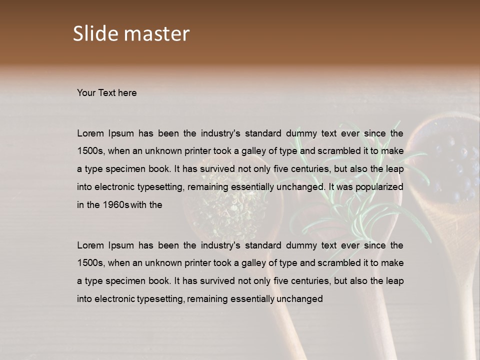 Antique Juniper Cuisine PowerPoint Template