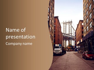 Town Place Skyline PowerPoint Template