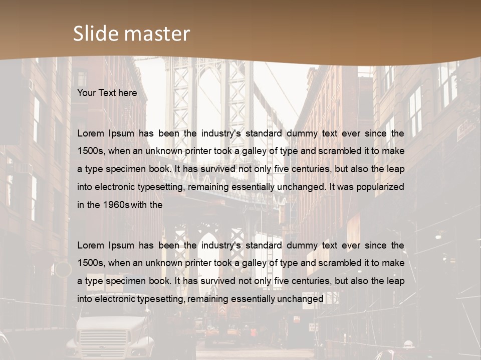 Town Place Skyline PowerPoint Template