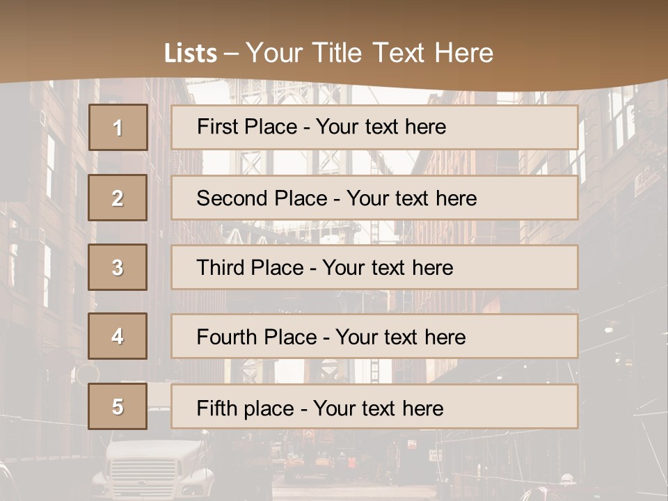 Town Place Skyline PowerPoint Template
