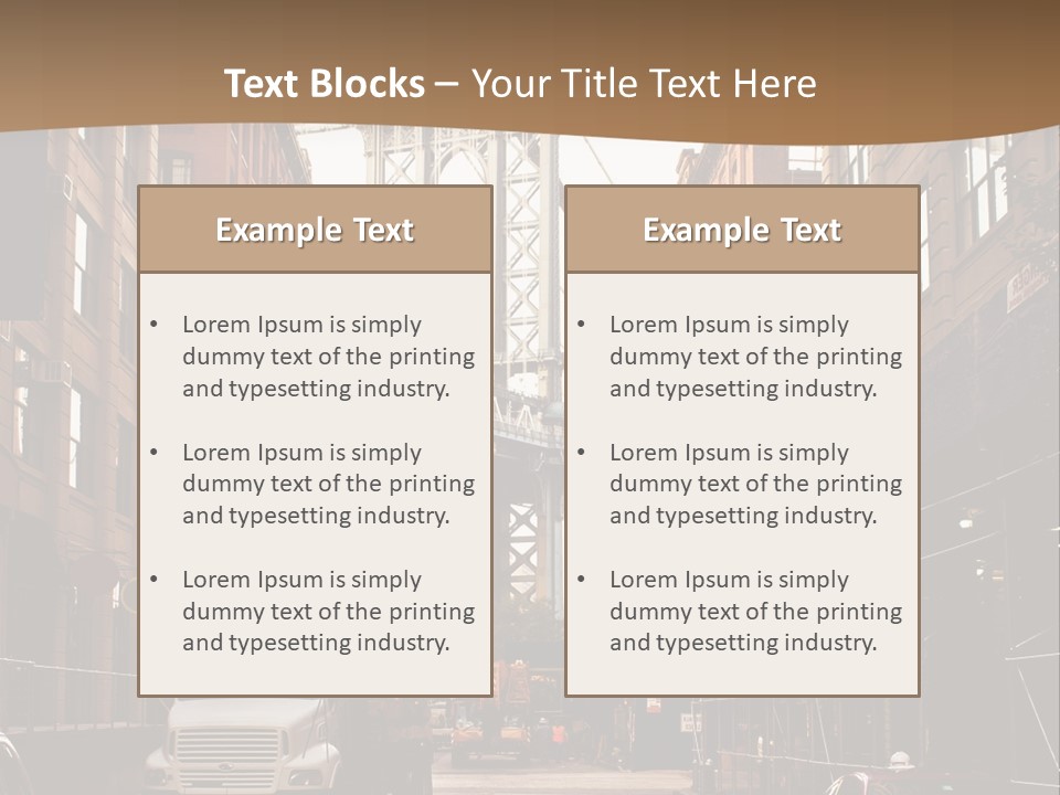 Town Place Skyline PowerPoint Template