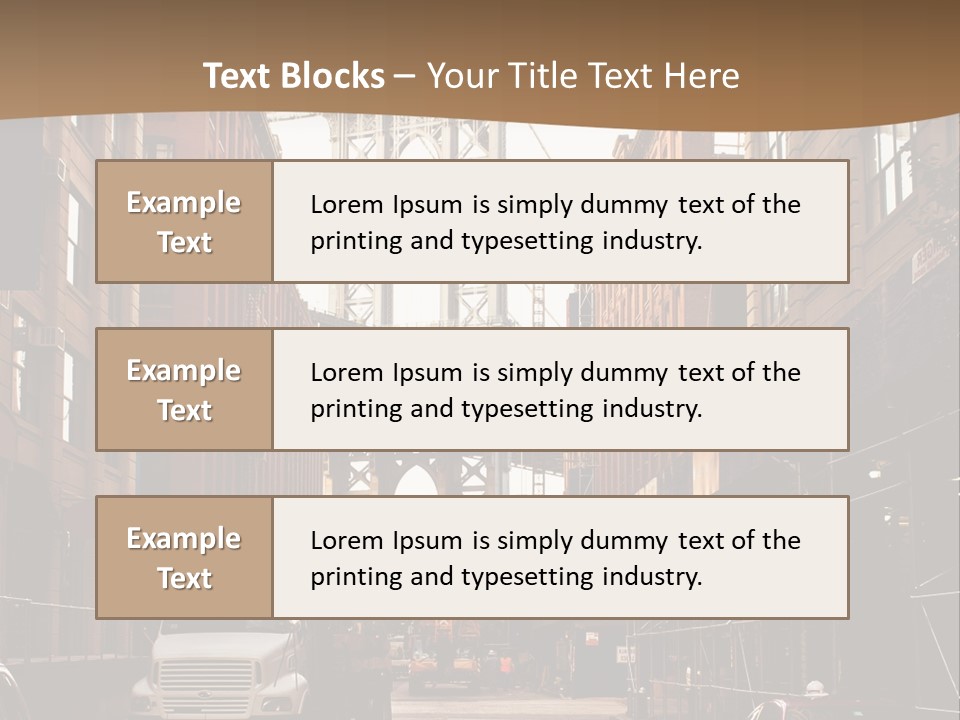 Town Place Skyline PowerPoint Template