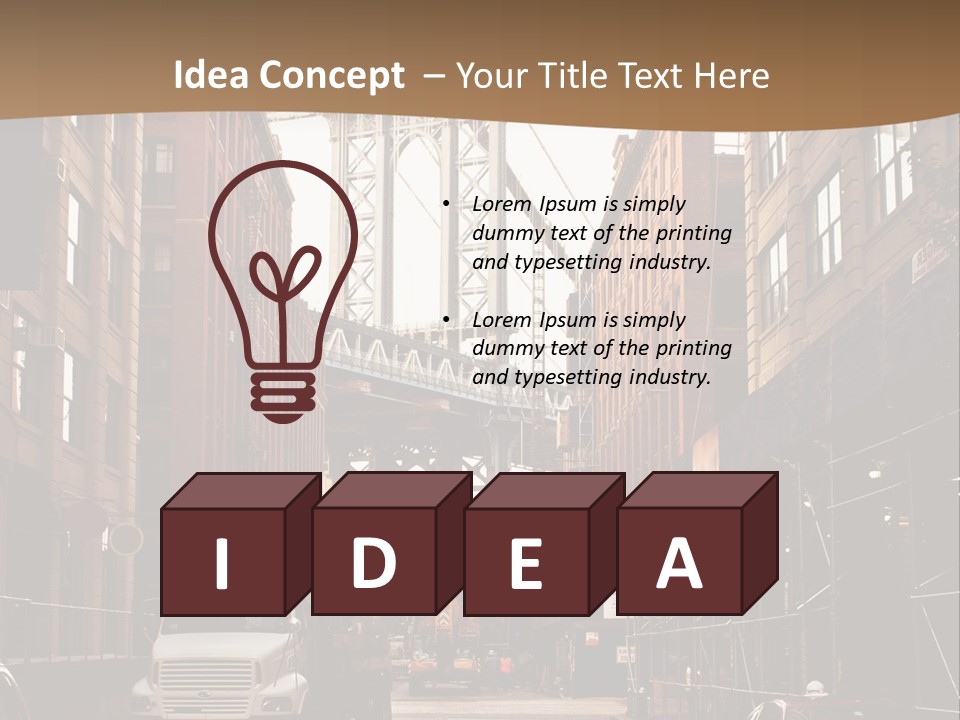 Town Place Skyline PowerPoint Template