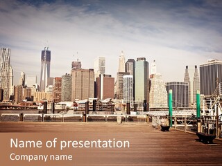 Manhattan Side Landmark PowerPoint Template