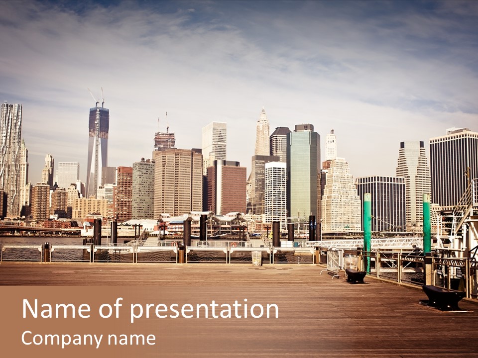 Manhattan Side Landmark PowerPoint Template